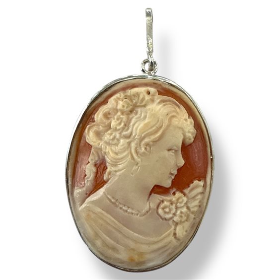 Pendentif Mandile 1922 Femme Cammei  in Argent Conchiglia 2MCICM146 - 2MCICM146